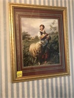 Girl & Sheep Picture