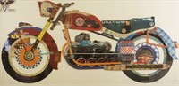 ALEX ZENG "MOTORCYCLE" ART COLLAGE