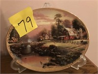 Thomas Kinkade Lamplight Farm Plate #7889a