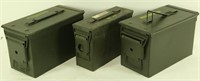 SET OF THREE AMMO BOXES