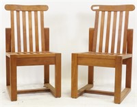 SET OF SIX TEAK FOLDING PATIO CHAIRS