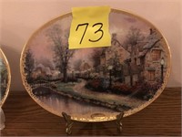 Thomas Kinkade Lamplight Lane Plate #14354a