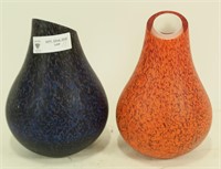 PAIR OF CHAOS GLASSWORKS VASES