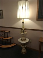 Angel Lamp W/ Marble Top Stand