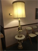 Angel Lamp W/ Marble Top Stand