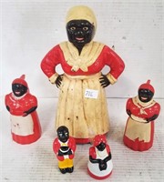 5 PC LOT. INCLUDES CAST IRON AUNT JEMIMA BANK