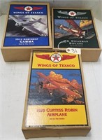 WINGS OF TEXACO DIECAST METAL COIN BANKS