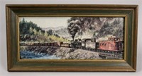 Locomotive Landscape Framed Art Print by Drummond