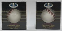 TWO BASEBALLS FROM THE OPENING OF NEW ENRON PARK