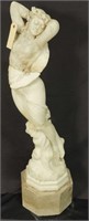 19th CENTURY CARVED MARBLE FEMALE STATUE