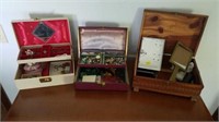 (4) boxes with costume jewelry