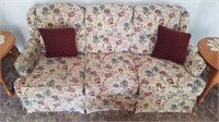 Floral print sofa, chair & ottoman