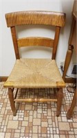 Wicker bottom chair