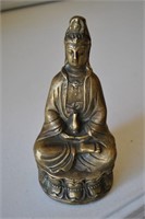 Antique Asian Kwan Yin Sculpture 6.5"high
