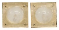 (2) MID-CENTURY MURANO ART GLASS WALL SCONCES