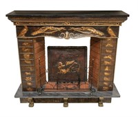 CONTINENTAL COPPER-CLAD FIREPLACE MANTEL SURROUND