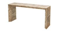 BELGIAN MARBLE STEPPED WATERFALL CONSOLE TABLE