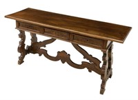 SPANISH BAROQUE STYLE CARVED CONSOLE TABLE