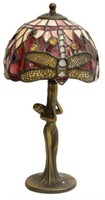 PETITE TIFFANY STYLE DRAGON FLY TABLE LAMP