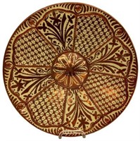 HISPANO-MORESQUE REVIVAL COPPER LUSTER CHARGER
