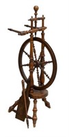 ANTIQUE CONTINENTAL DIMINUTIVE WOOD SPINNING WHEEL