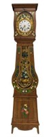 FRENCH MORBIER STANDING PINE LONG CASE CLOCK