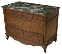 ITALIAN LOUIS XV STYLE MARBLE TOP COMMODE