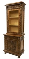 ITALIAN RENAISSANCE REVIVAL CARVED DISPLAY CABINET