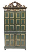 SPANISH GILTWOOD PAINTED CUPBOARD