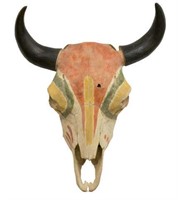 BUFFALO BISON PAINTED SKULL