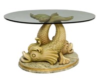 EGON STUFLESSER HAND-CARVED DOLPHIN TABLE