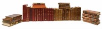 (42) LEATHER BOUND LIBRARY SHELF BOOKS