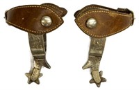 KELLY EAGLE PATTERN COWBOY SPURS, 1940'S