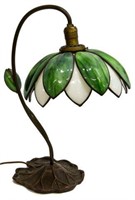 HANDEL ART GLASS 'WATER LILY' TABLE LAMP