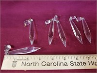 Lot of 6 ice glass crystals