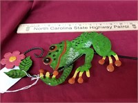 Metal Frog garden stakes