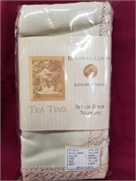 Set of 4 Napkins Tea Time