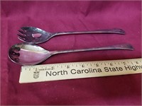 Silver plate fork and spoon
