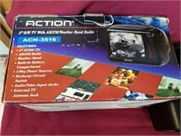 Action 5" Portable B/W TV AM/FM Radio