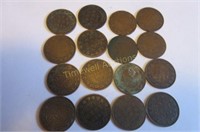 16 one cent coins
