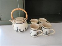 Art pottery tea set