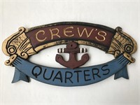 Nautical crews quarters wood sign
