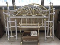 Ornate metal bed frame lot