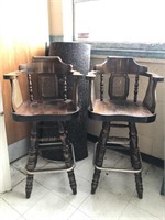Pair of tall bar stool chairs