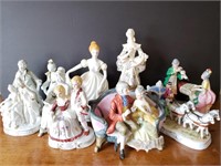 Vintage porcelain and ceramic figurines