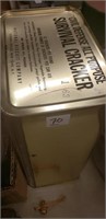 Large Tin of Survival Crackers from Basement of