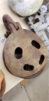 Huge Vintage Young Iron Works Snatch Block