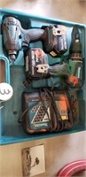 Makita lithium ion drill, driver, charger, 2 batts