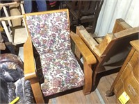 Pair of Oak Frame Arm Chairs