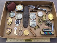Badges, Knife, Clock, & More